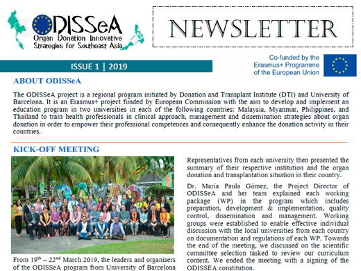 1st Newsletter of ODISSeA Project (PDF - 683KB)